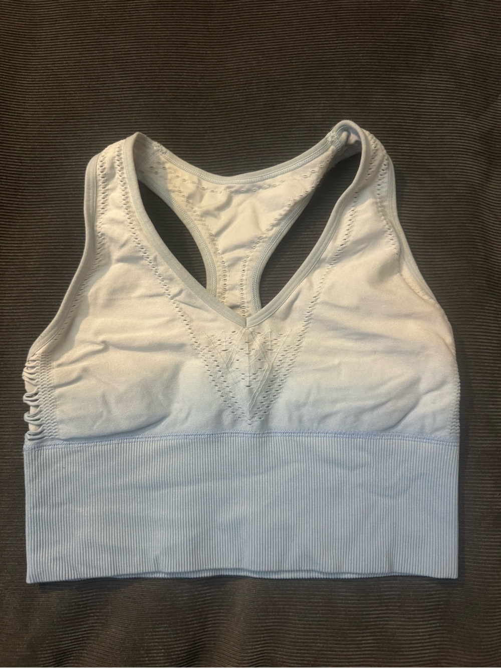 PINK Victoria's Secret Pale Blue Seamless Racerback Sports Bra